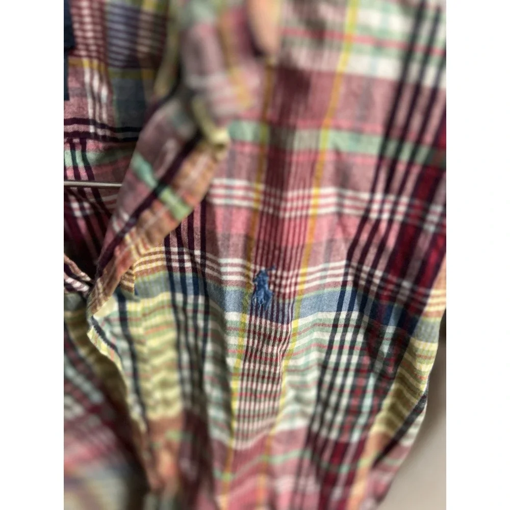 Ralph Lauren  Button‎ Down Long Sleeve Shirt Plaid Size 4/4T